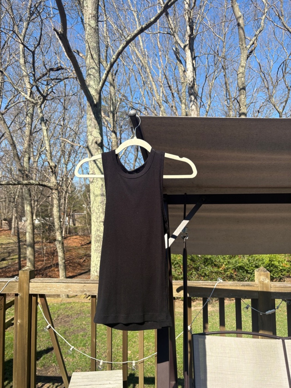 Dynamite Black Ribbed Tank Top